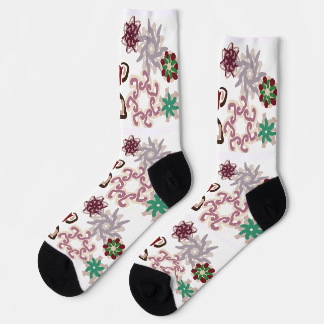 Gingerbread man joy socks (Left)