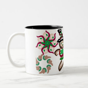 Gingerbread man joy Two-Tone coffee mug