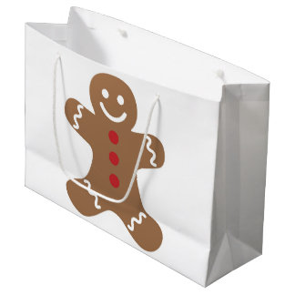 Gingerbread Man Kids, Candy, Cookies, Fun! Sweet Large Gift Bag