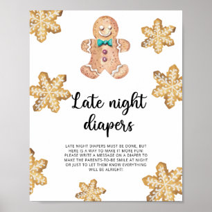 Gingerbread man \ Late night diapers game  Poster