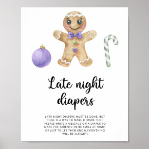 Gingerbread man \ Late night diapers game  Poster
