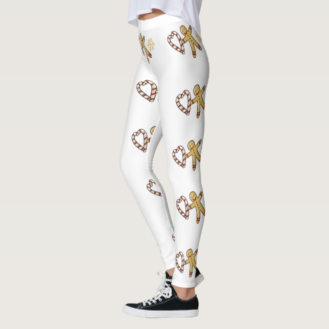 Gingerbread man love leggings (Left)