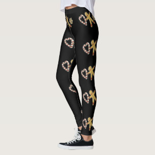 Gingerbread man love leggings