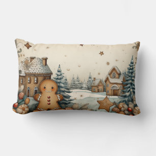 Gingerbread Man  Lumbar Cushion