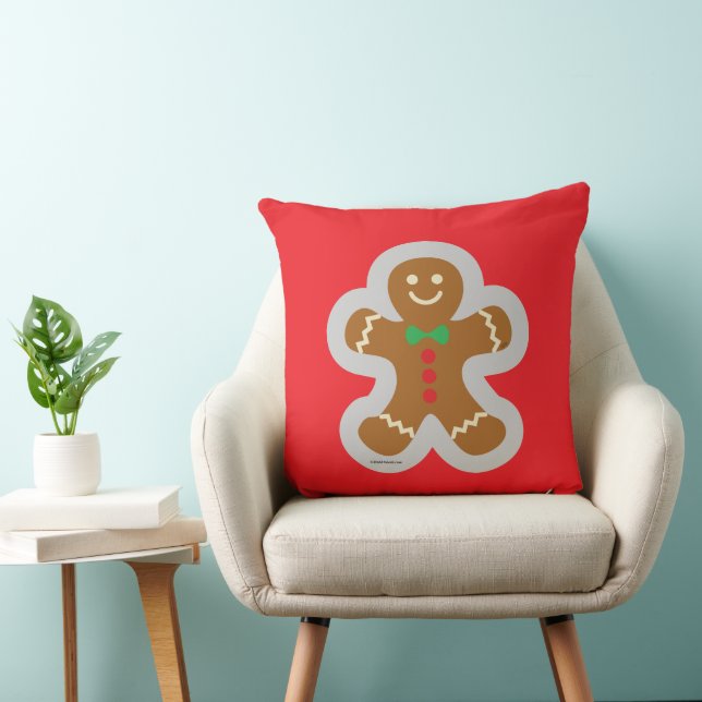Gingerbread Man Making The Angel In The Snow Cushion (Chair)