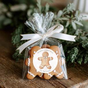 Gingerbread Man Merry Christmas Classic Round Sticker