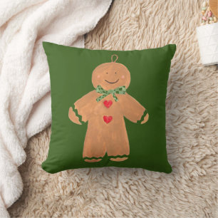 Gingerbread man Merry Christmas Nostalgic Festive  Cushion