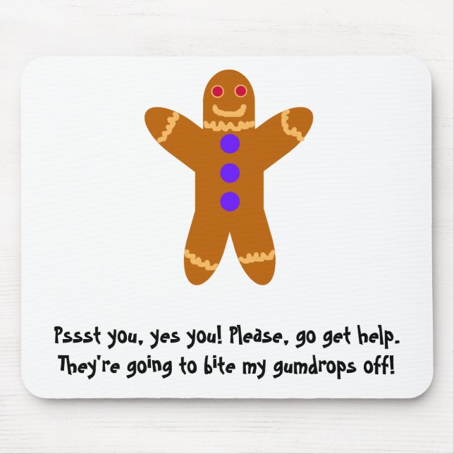 Gingerbread Man Mouse Mat (Front)