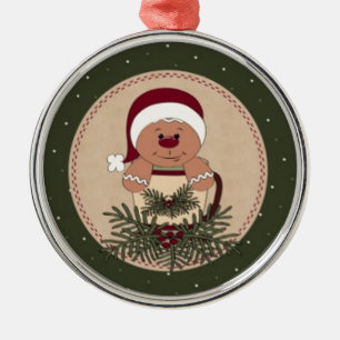 Gingerbread Man Mug Arrangement Metal Tree Decoration