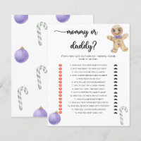 Gingerbread man - mummy or daddy baby shower game