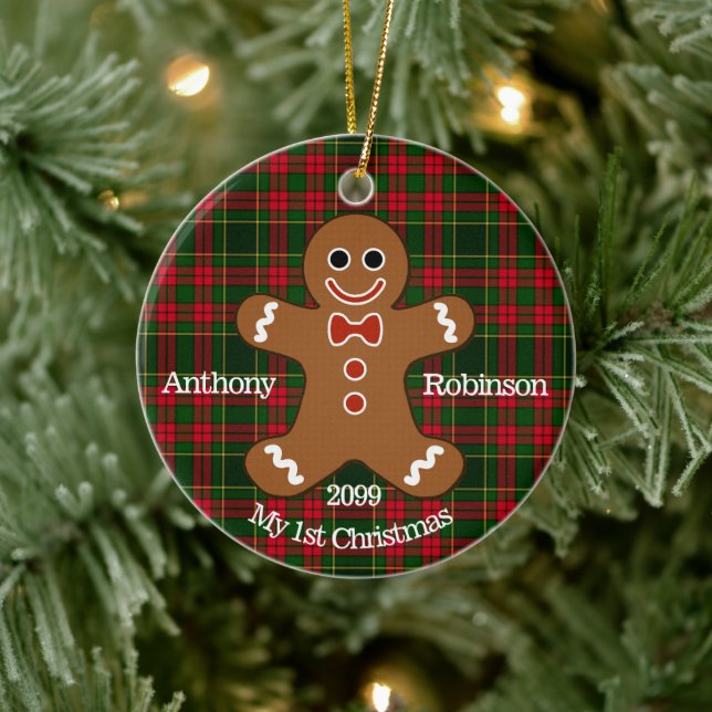 Gingerbread Man My 1st Christmas Ornament (Tree)