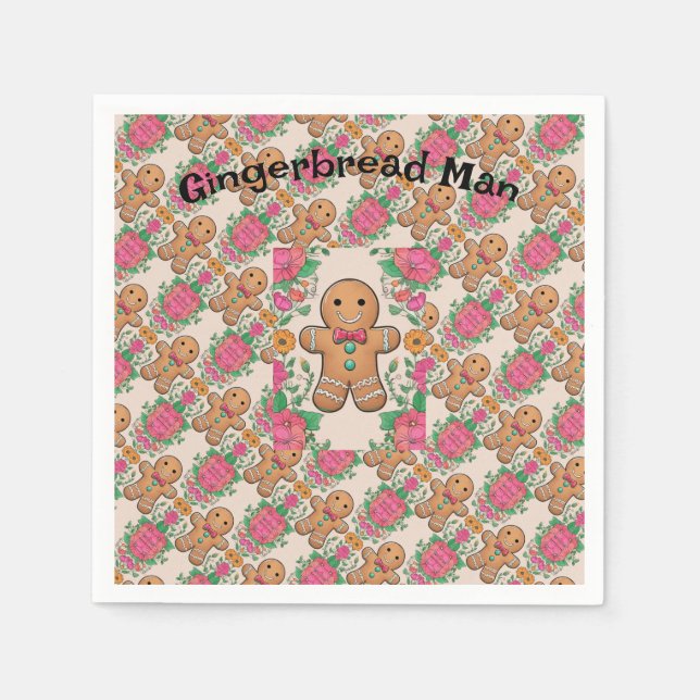 Gingerbread Man Napkin (Front)