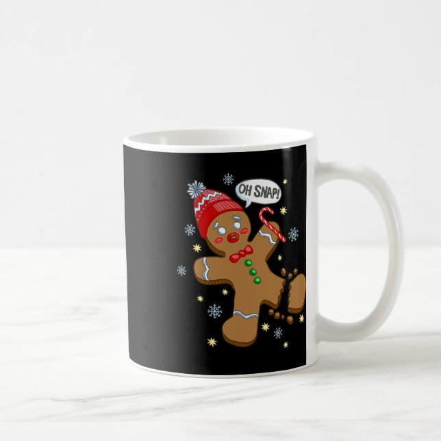 Gingerbread Man Oh Snap Christmas  Coffee Mug (Right)