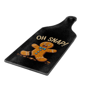 Gingerbread Man Oh Snap Christmas Cookie Baking Cutting Board