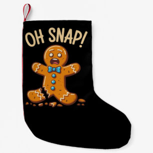 Gingerbread Man Oh Snap Christmas Cookie Baking Small Christmas Stocking