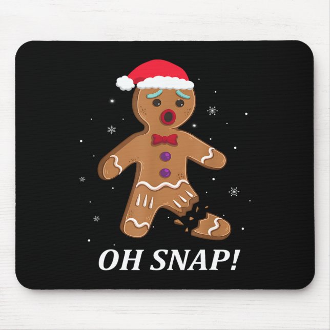 Gingerbread Man Oh Snap Christmas Cookie Costume B Mouse Mat (Front)
