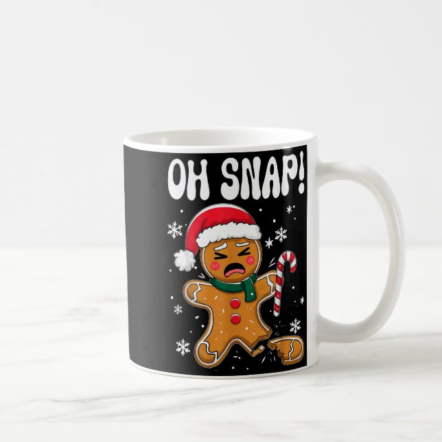 Gingerbread Man Oh Snap Christmas Funny Cookie Bak Coffee Mug (Right)