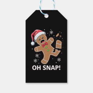 Gingerbread Man Oh Snap Christmas Funny Cookie  Gift Tags