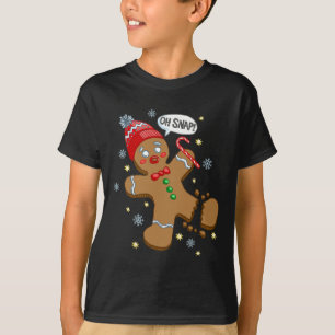 Gingerbread Man Oh Snap Christmas T-Shirt