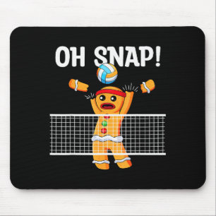Gingerbread Man Oh Snap Christmas Volleyball Playe Mouse Mat