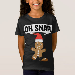 Gingerbread Man Oh Snap Cookie Christmas Stocking  T-Shirt
