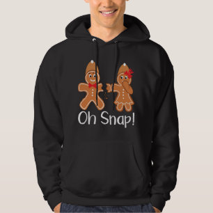 Gingerbread Man Oh Snap Funny Christmas Hoodie