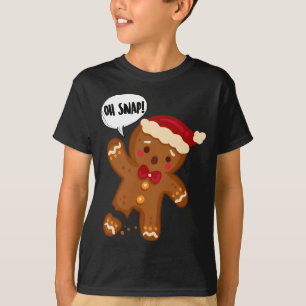 Gingerbread Man Oh Snap! Funny Christmas T-Shirt
