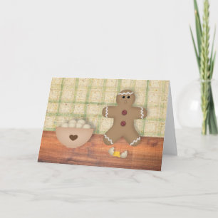 Gingerbread Man Oops Christmas Card