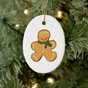 Gingerbread Man Painting Ceramic Tree Decoration