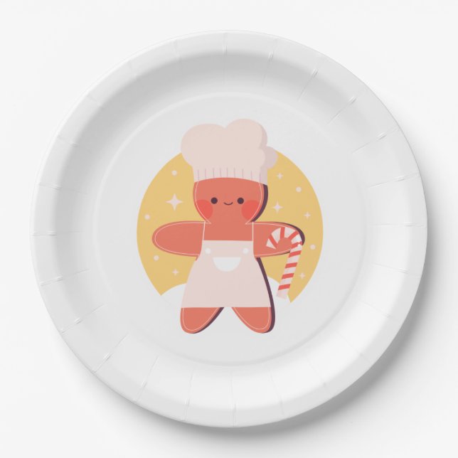 Gingerbread man paper plate (Front)