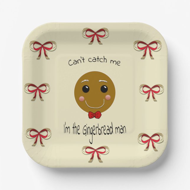 Gingerbread man paper plate (Front)