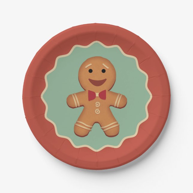 Gingerbread Man Paper plates (Front)