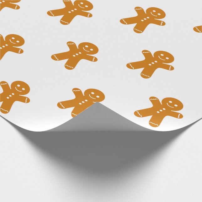 Gingerbread man pattern Christmas Wrapping Paper (Corner)