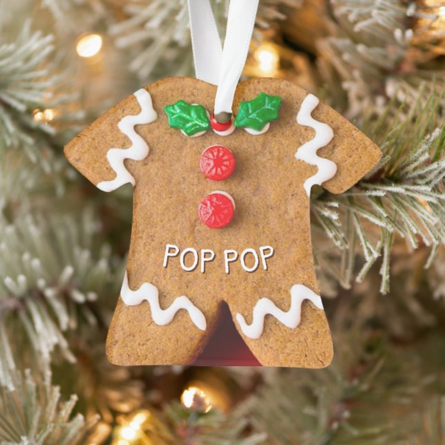 Gingerbread Man Personalised Christmas Ornament (Tree)