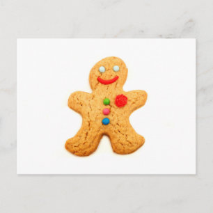 Gingerbread man postcard