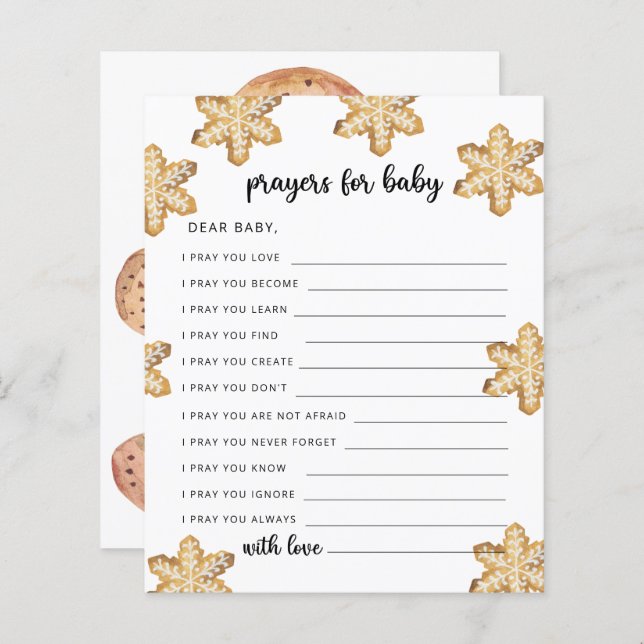 Gingerbread man - prayers for baby  (Front/Back)