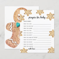 Gingerbread man - prayers for baby 