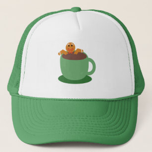 Gingerbread Man Relaxing Cocoa Holiday Fun Time Trucker Hat