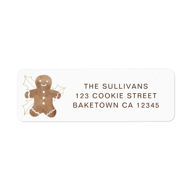 Gingerbread Man Return Address (Front)