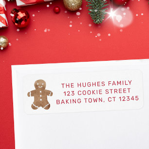 Gingerbread Man Return Address Label