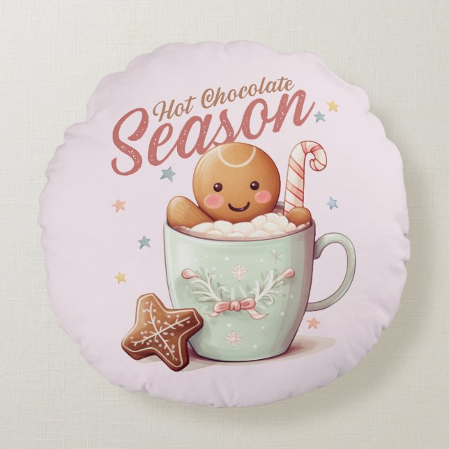 Gingerbread Man  Round Cushion (Front)