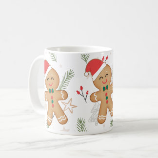Gingerbread Man Santa Coffee Mug