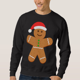 Gingerbread Man Santa Hat Christmas Cookie Matchin Sweatshirt