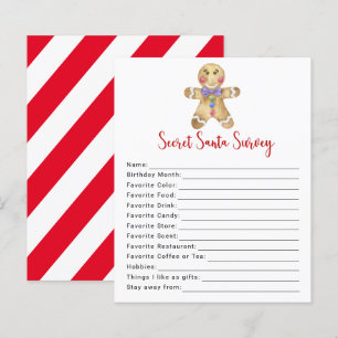 Gingerbread man - Secret Santa Survey game