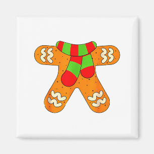Gingerbread Man Shirt Adult Kids Men Women Cookie  Magnet