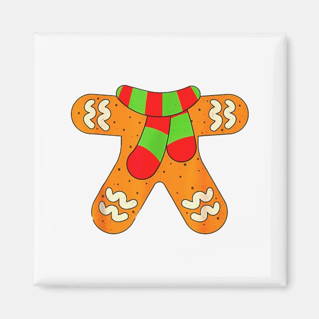 Gingerbread Man Shirt Adult Kids Men Women Cookie  Magnet (Front)