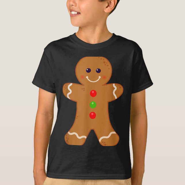 Gingerbread Man Shirt Christmas Cookie Baking Holi (Front)