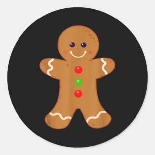 Gingerbread Man Shirt Christmas Cookie Baking Holi Classic Round Sticker