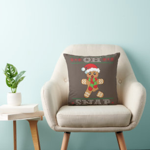 Gingerbread Man Shirt Gift Oh Snap Christmas Ugly Cushion