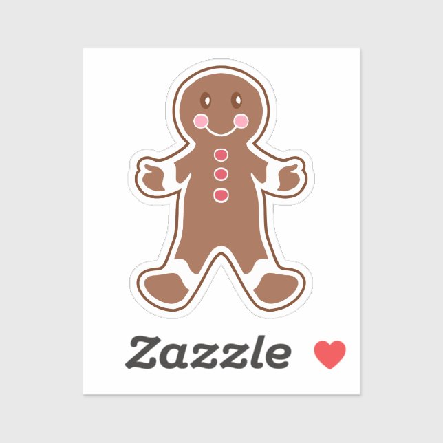 Gingerbread Man Sticker (Sheet)